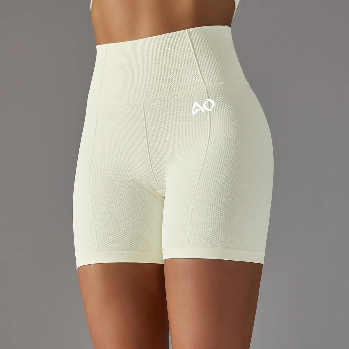 Ivory Seamless Scrunch Shorts