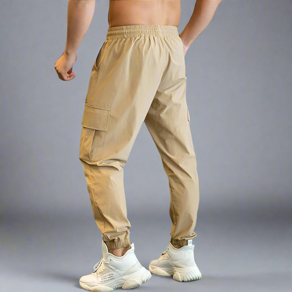 Beige Casual Joggers