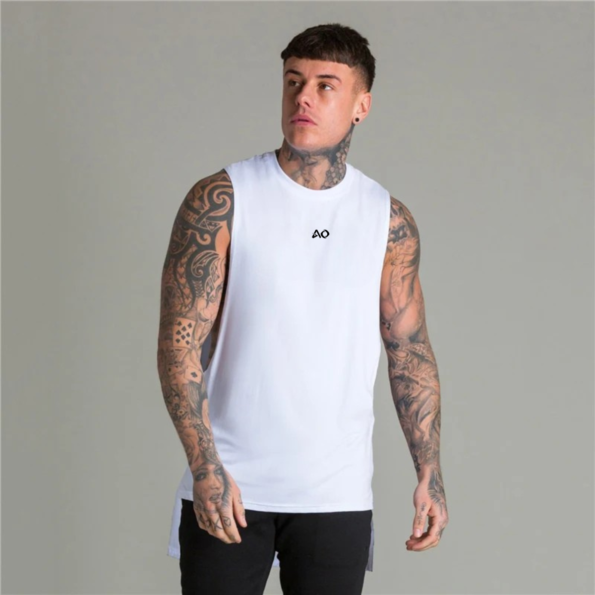 White Just Gym Tank Top