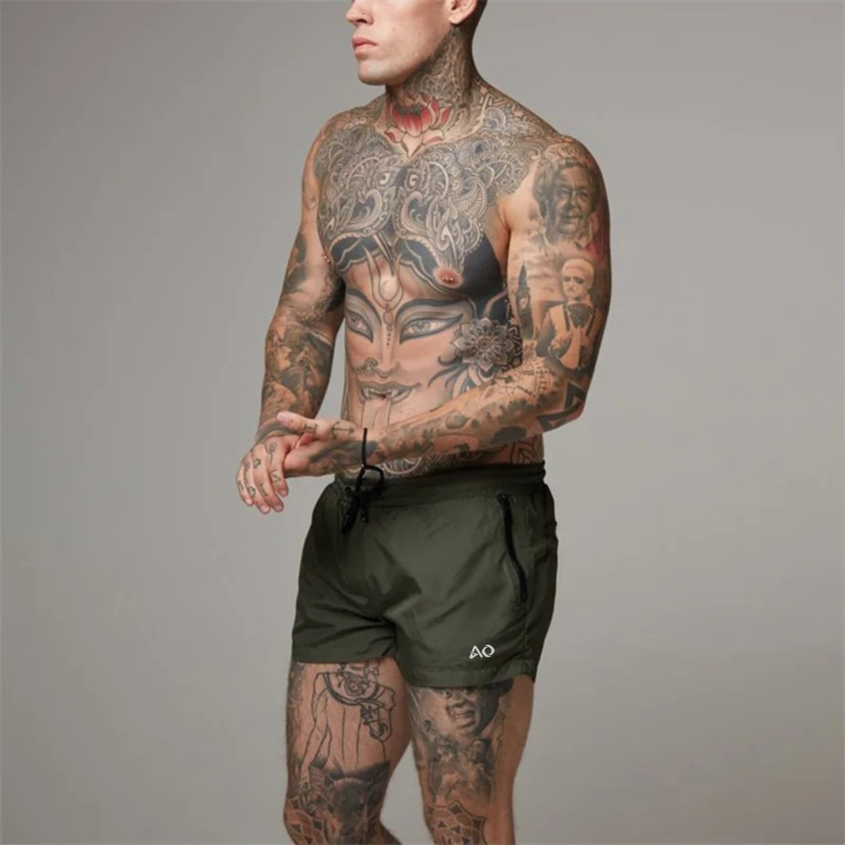 Green Track Shorts