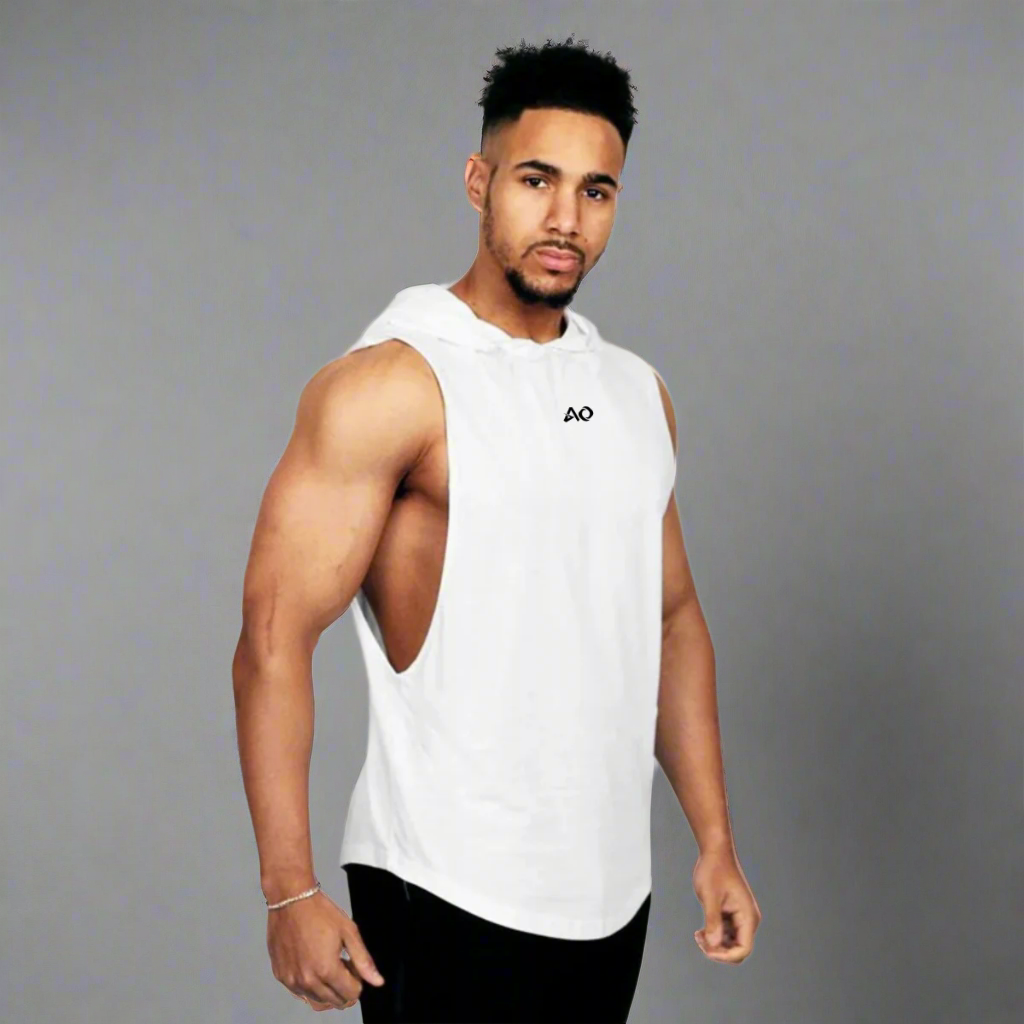 White Stringer Tank Top