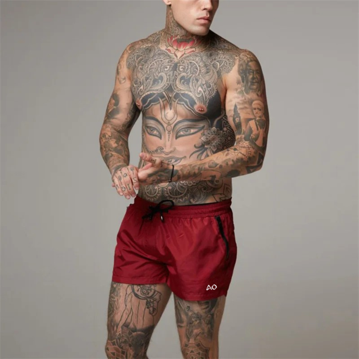 Red Track Shorts