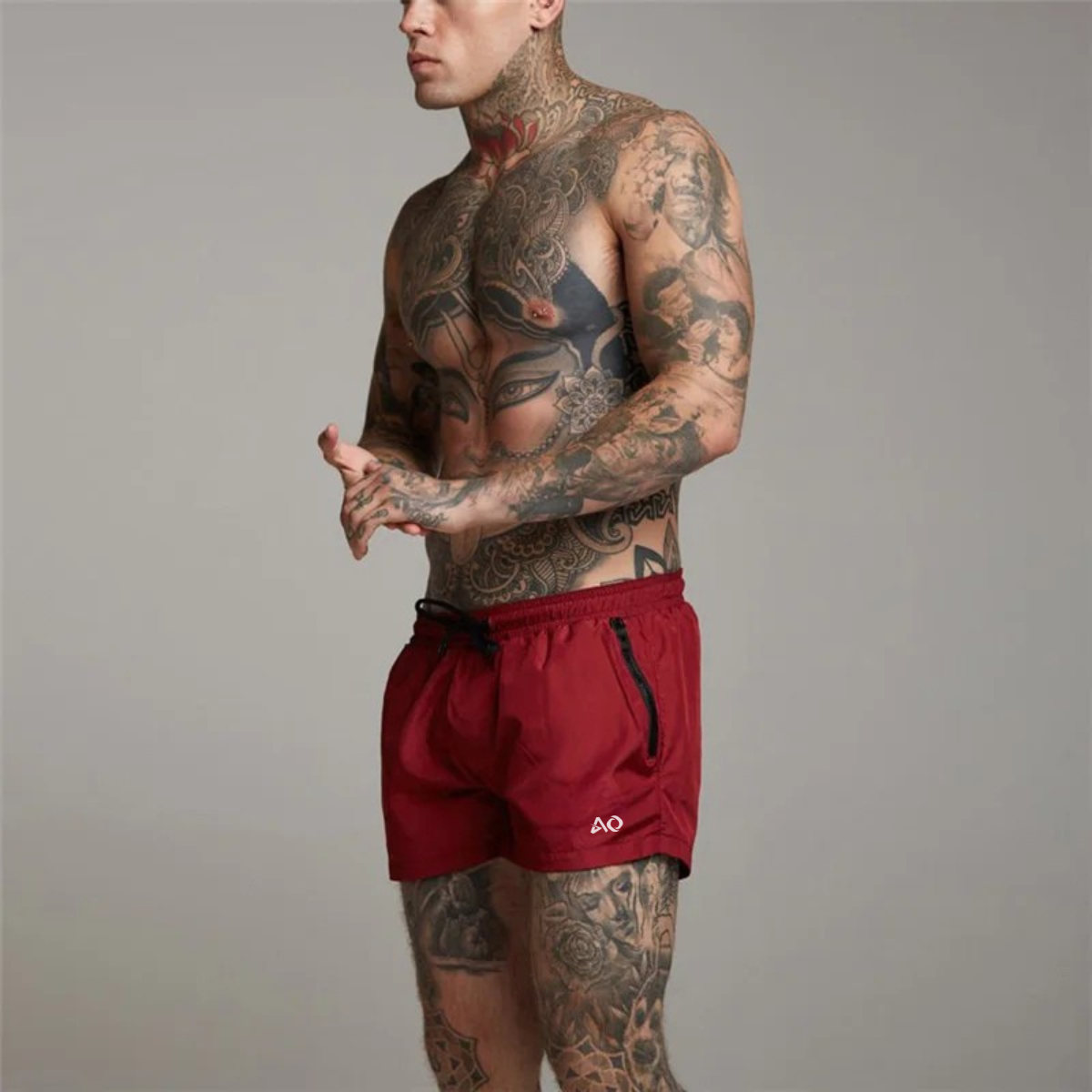 Red Track Shorts