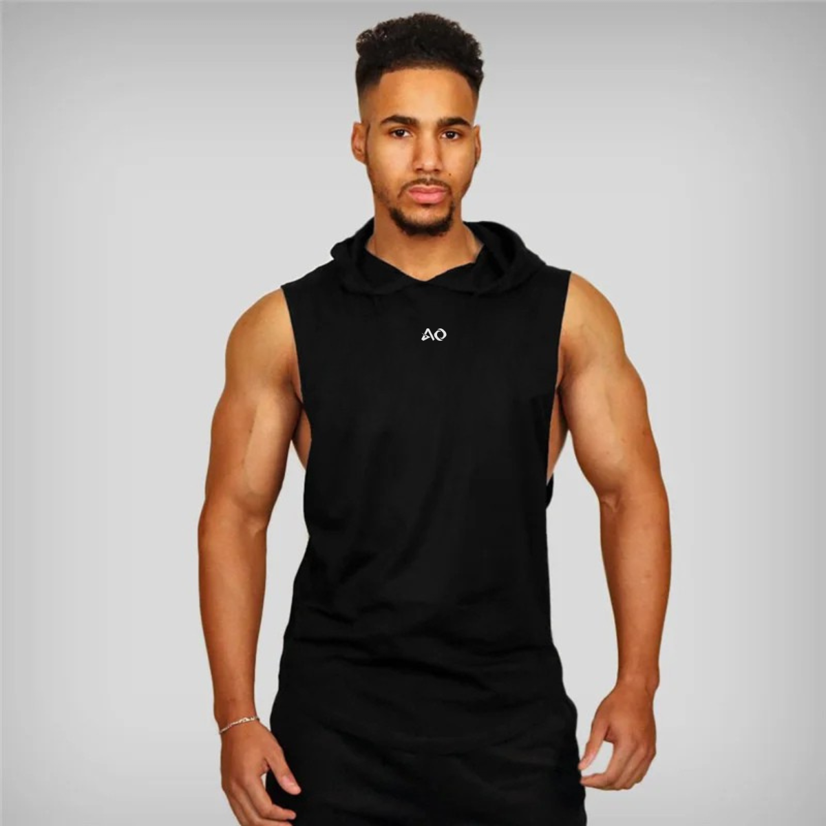 Black Stringer Tank Top