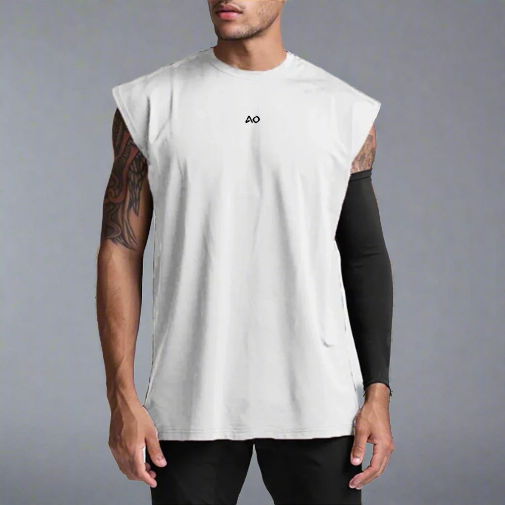 White Iron Core Tank Top