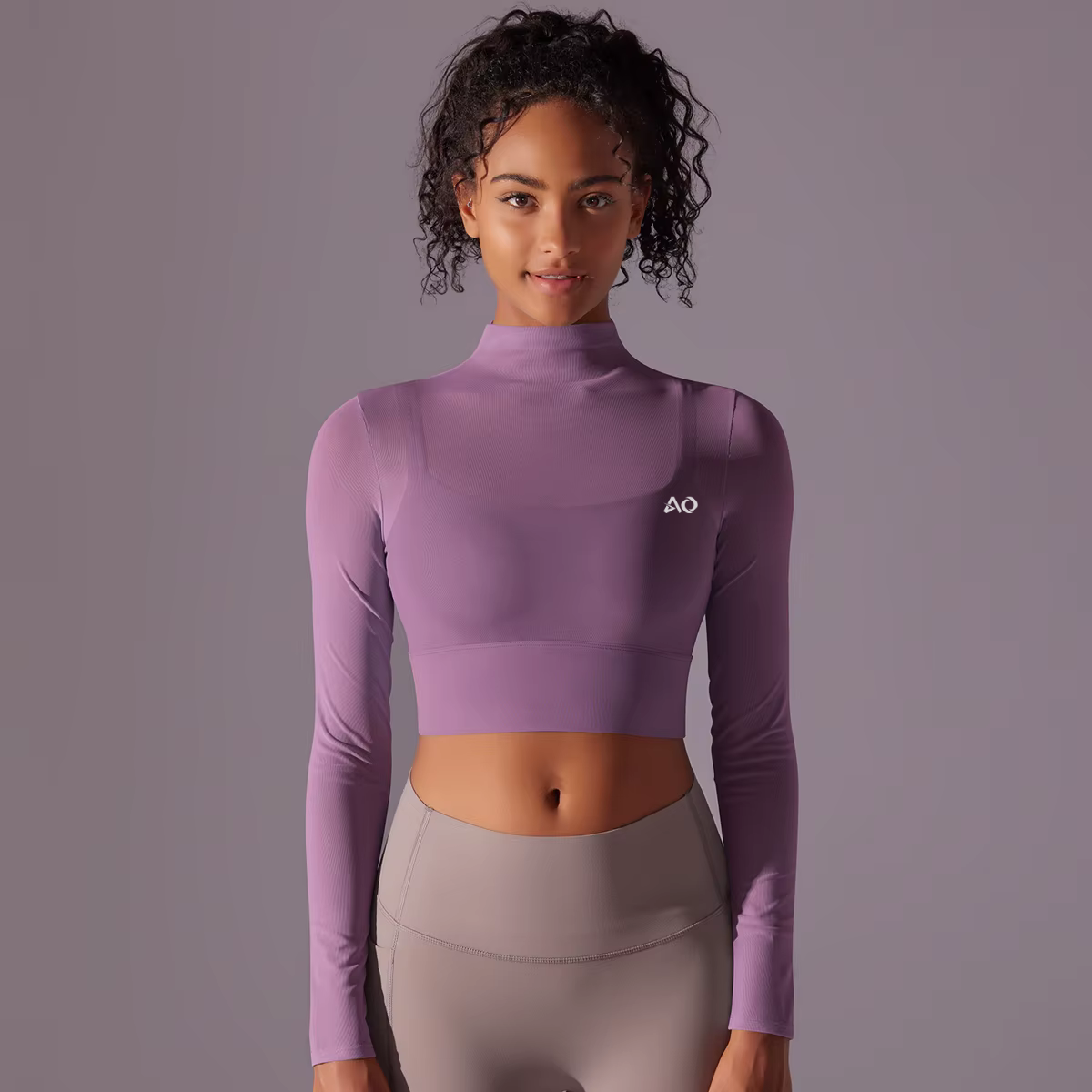 Purple Mesh Top