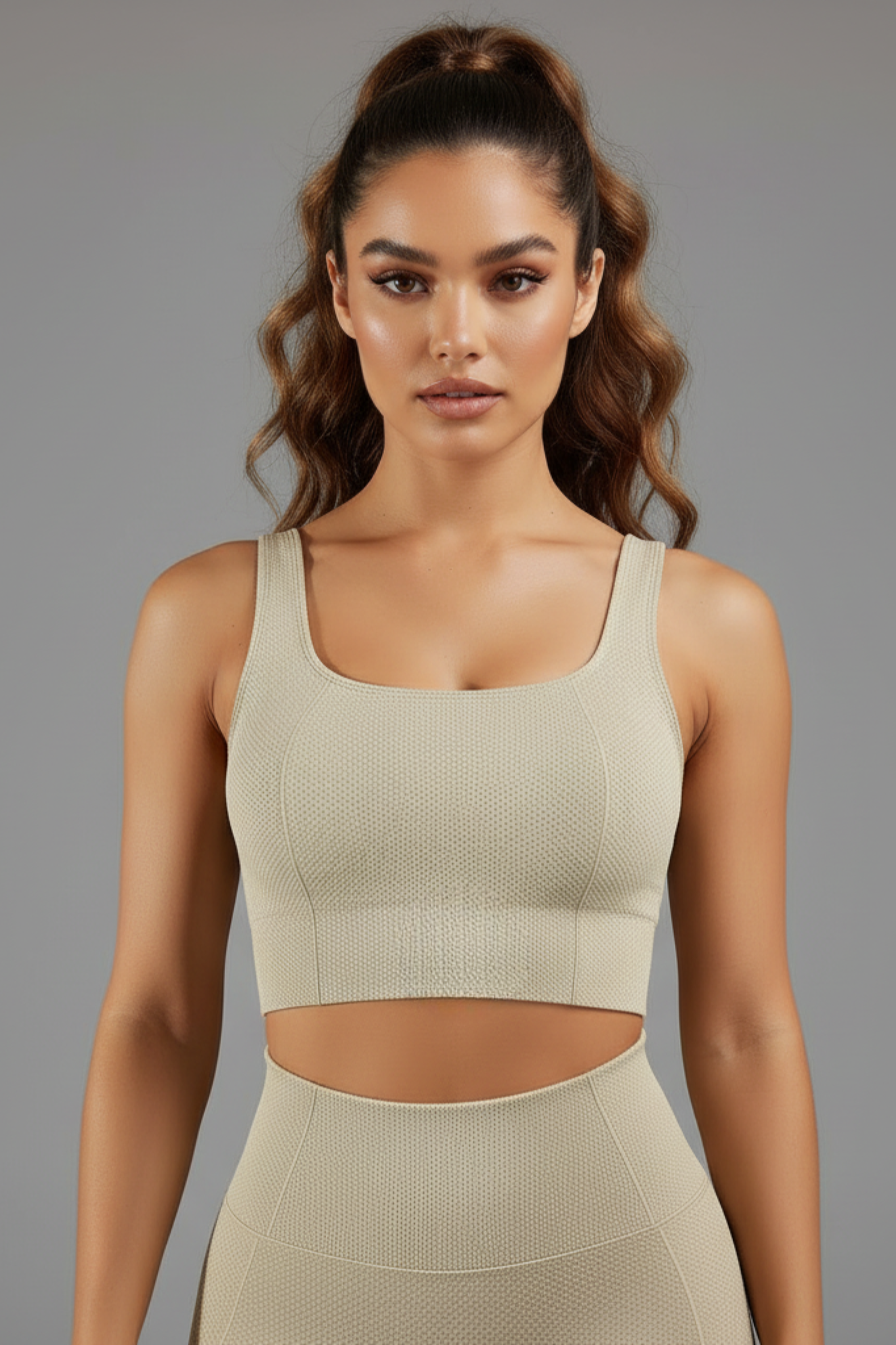 Beige ElevareMove™ Sports Bra