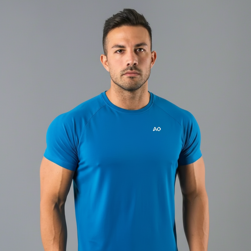Blue Performance T-Shirt - Front