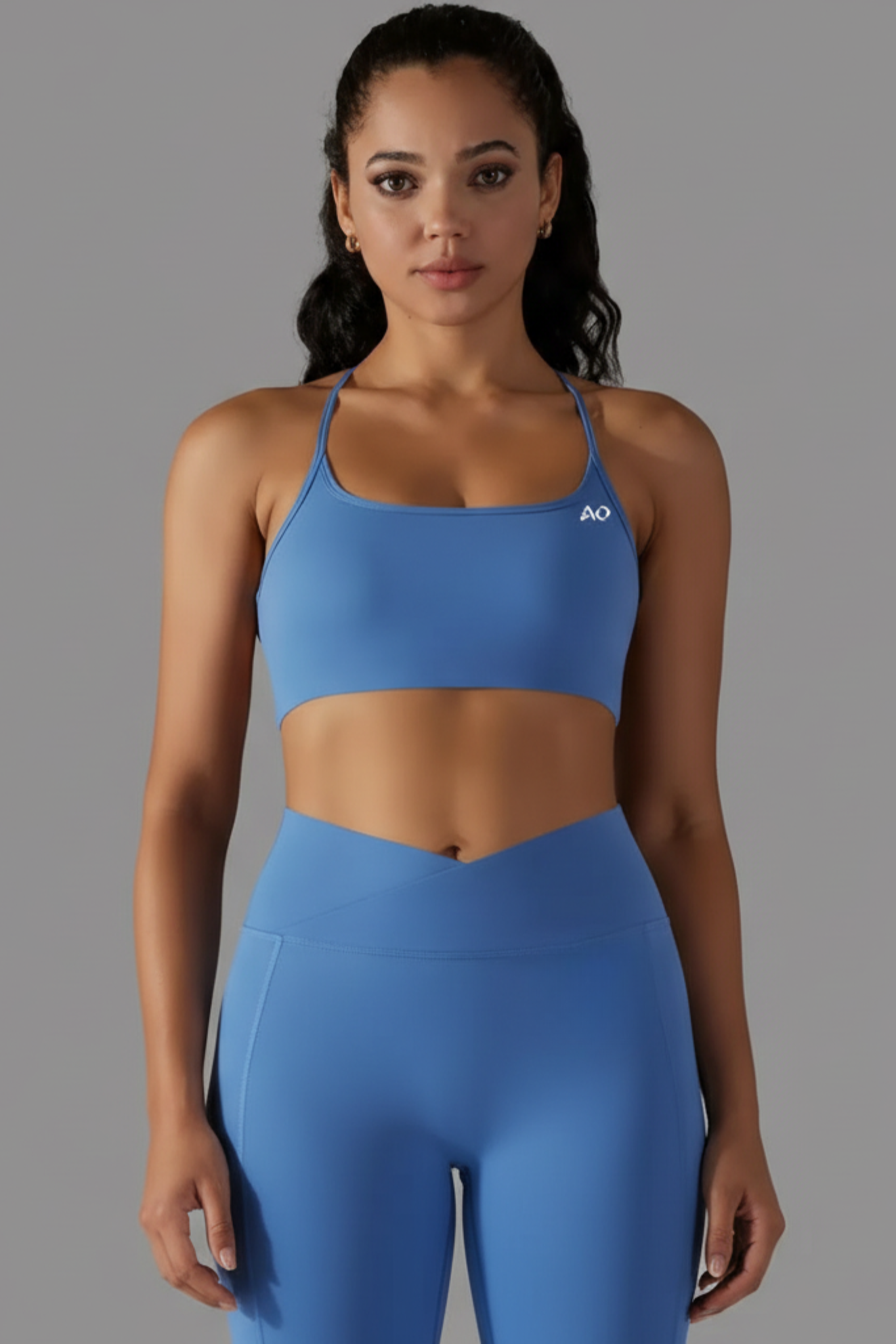 Deep Blue Cross™ Sports Bra