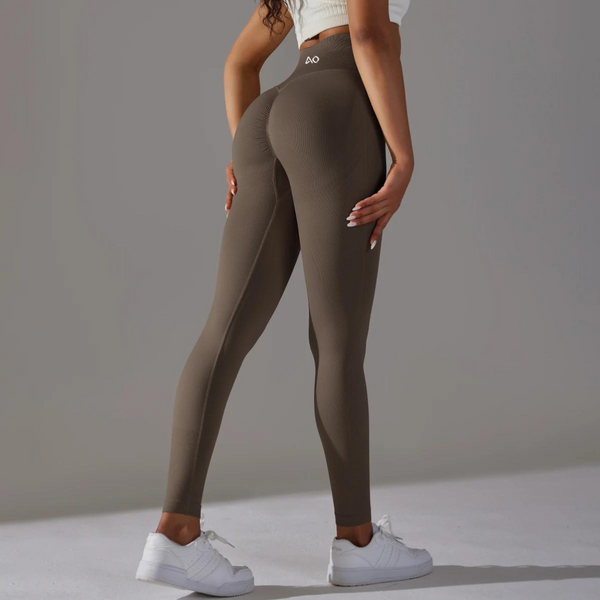 Brown Scrunch Leggings