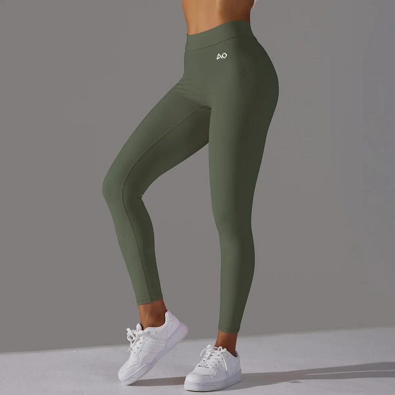 Olive Green Shape Leggings