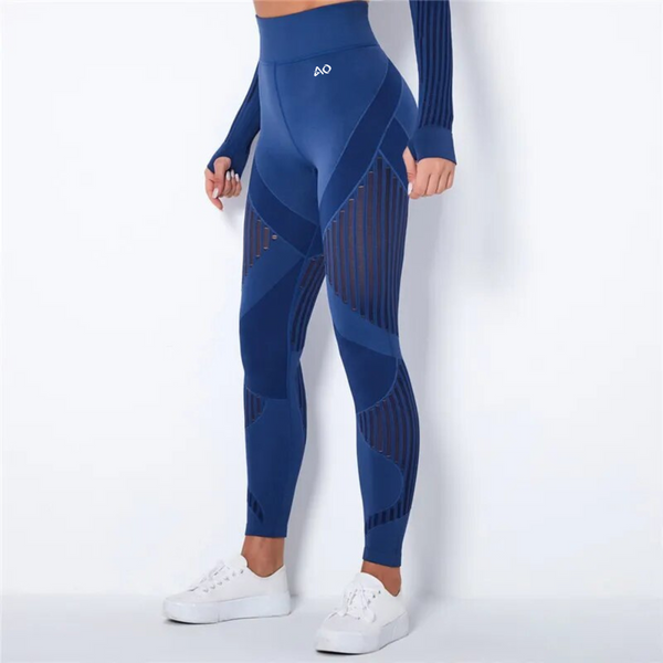 Midnight Blue Flex Seamless Knit Leggings