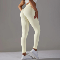 Creamy White Scrunch Leggings