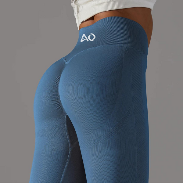 Aqua Blue Scrunch Leggings