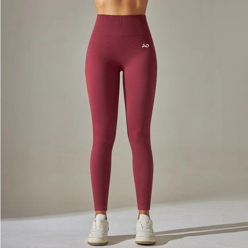 Wine Red Compression Leggings