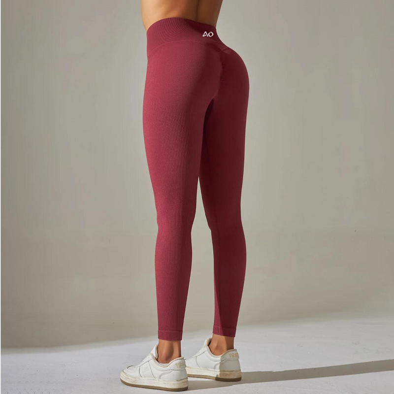 Wine Red Compression Leggings