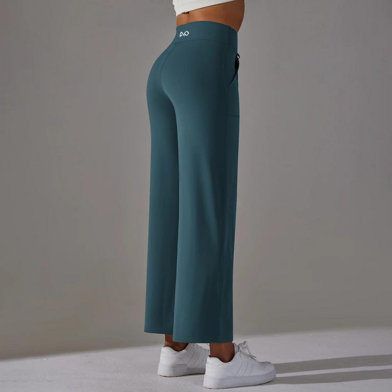 Whale Blue Wide Leg Pants