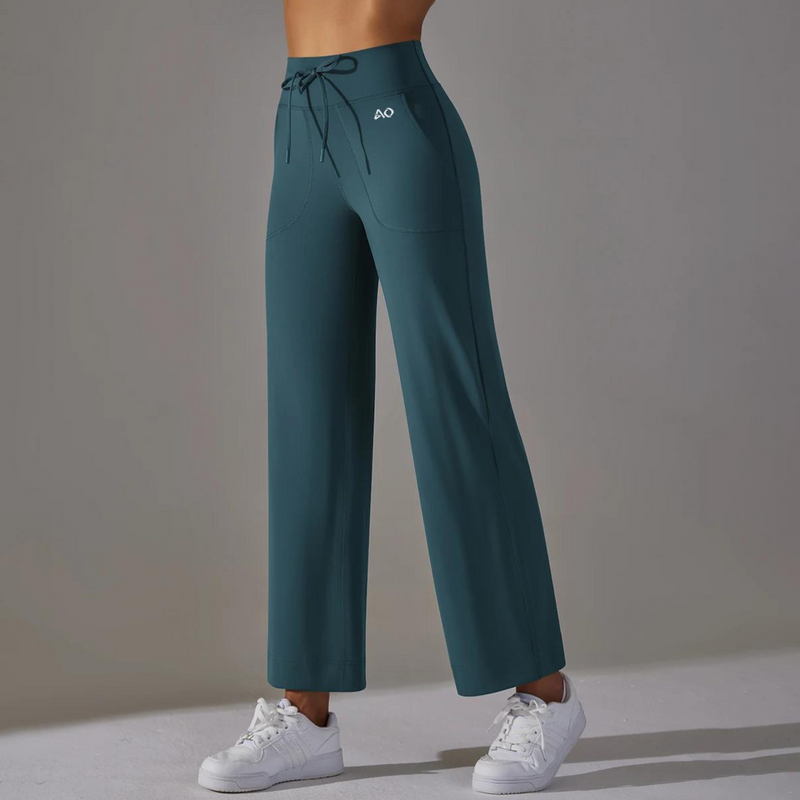 Whale Blue Wide Leg Pants