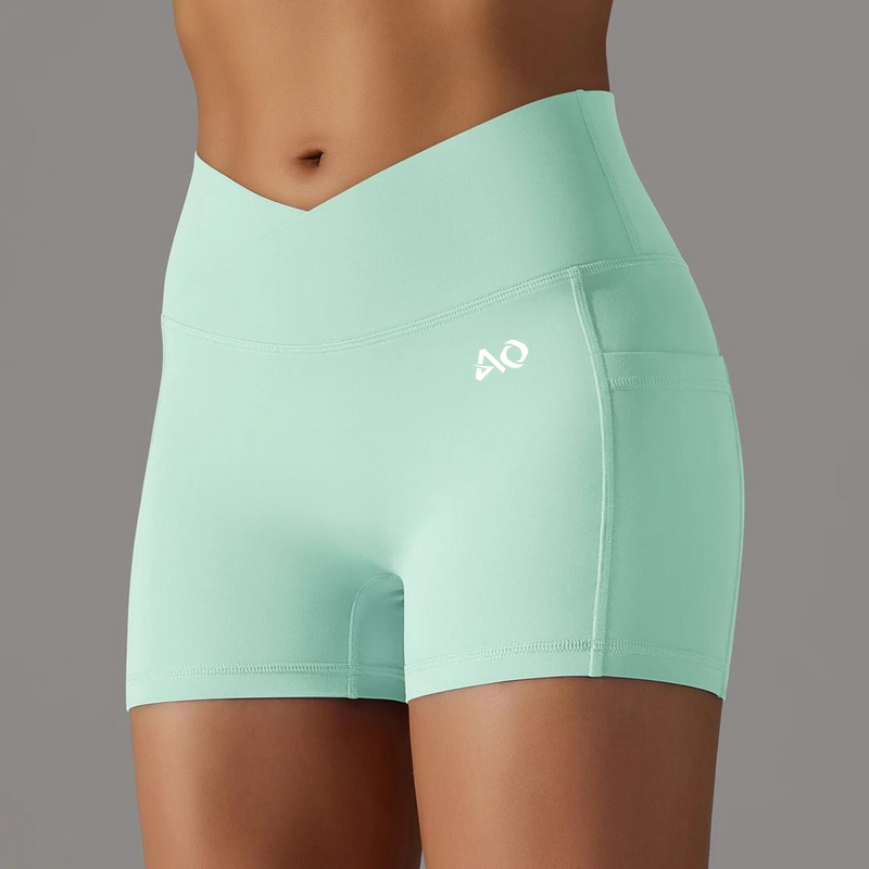 Mint Green Compression Scrunch Shorts