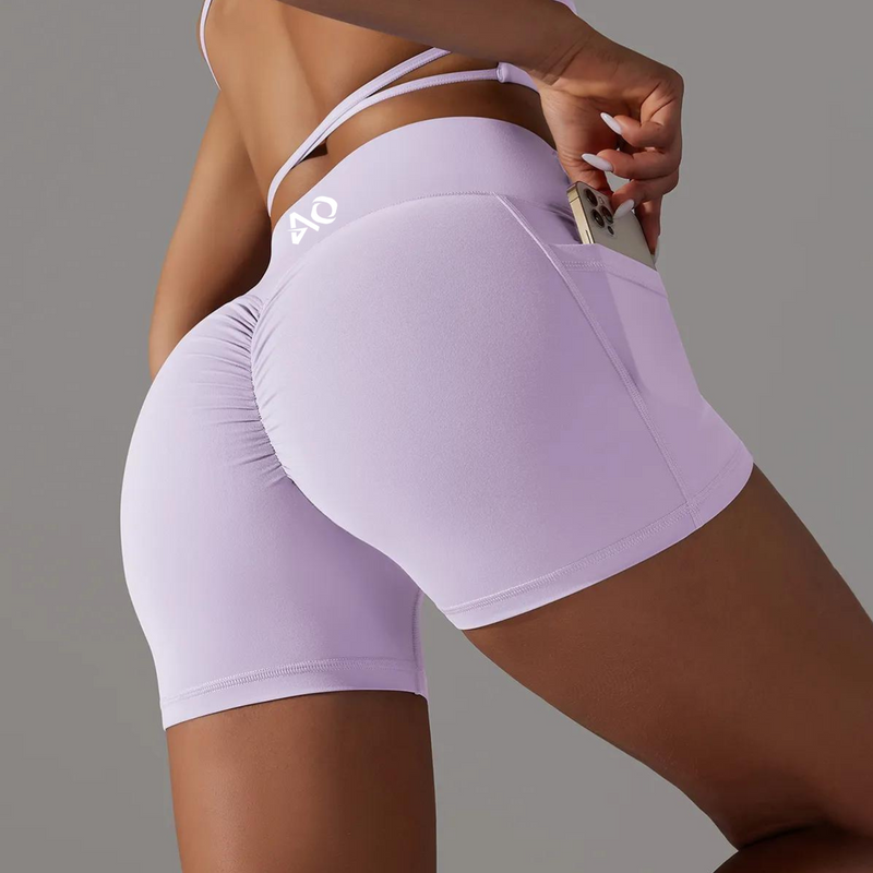 Lilac Compression Scrunch Shorts