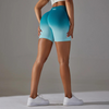 Gradient Seamless Turquoise Shorts Gym