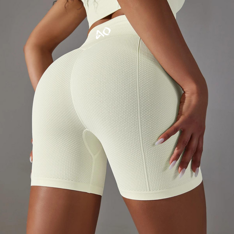 Ivory Seamless Scrunch Shorts