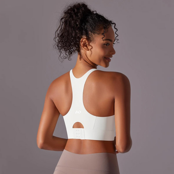 White Athletic Compression Bra