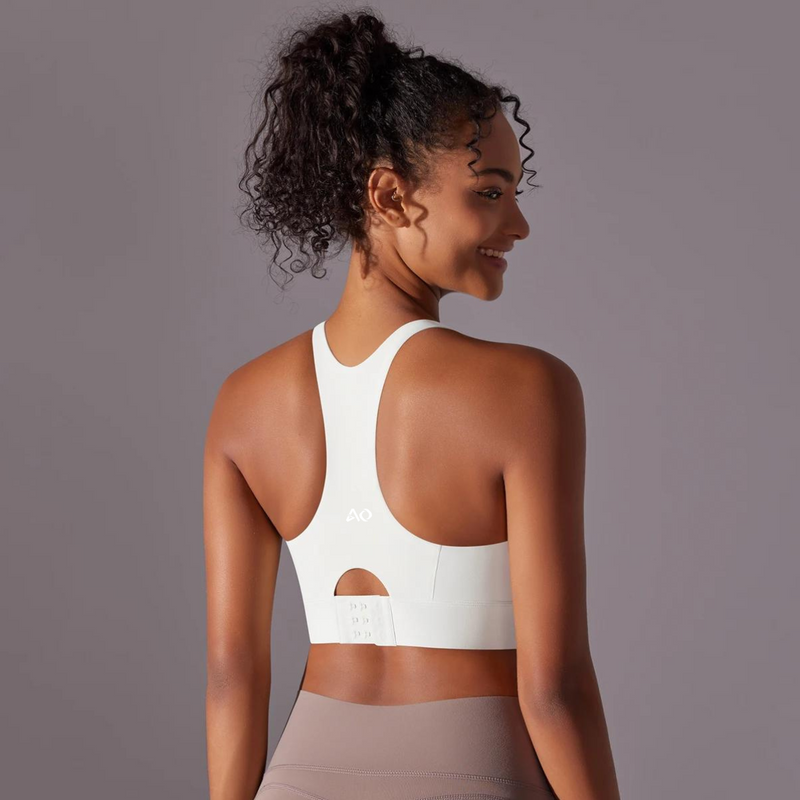 White Athletic Compression Bra