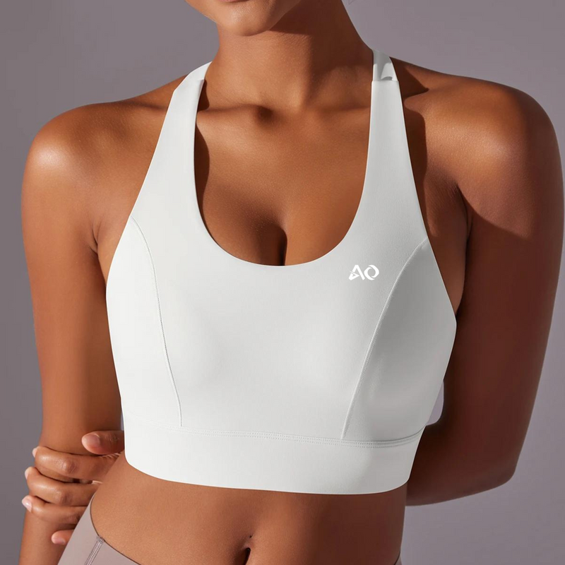 White Athletic Compression Bra