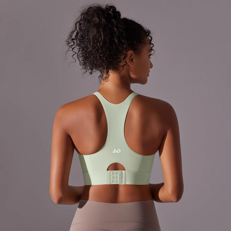 Green Athletic Compression Bra