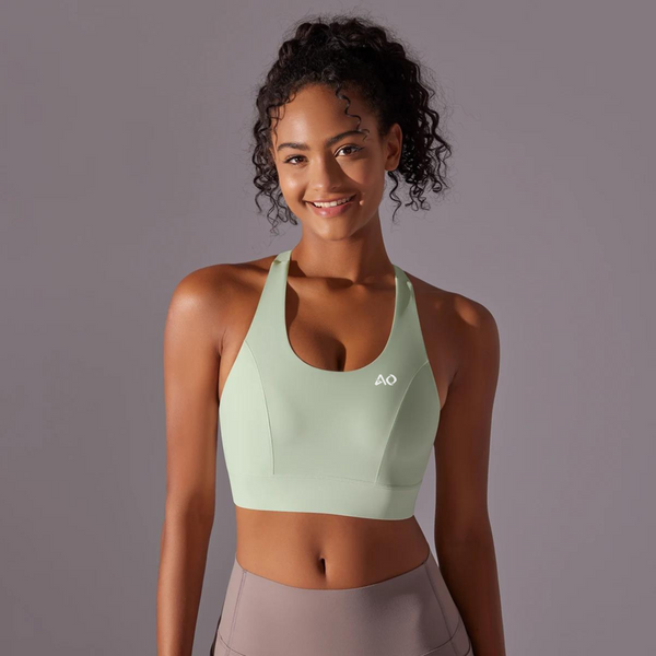 Green Athletic Compression Bra