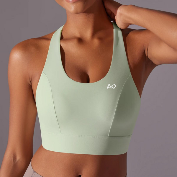 Green Athletic Compression Bra