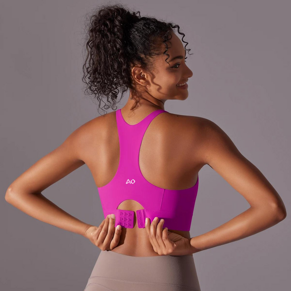 Pink Athletic Compression Bra