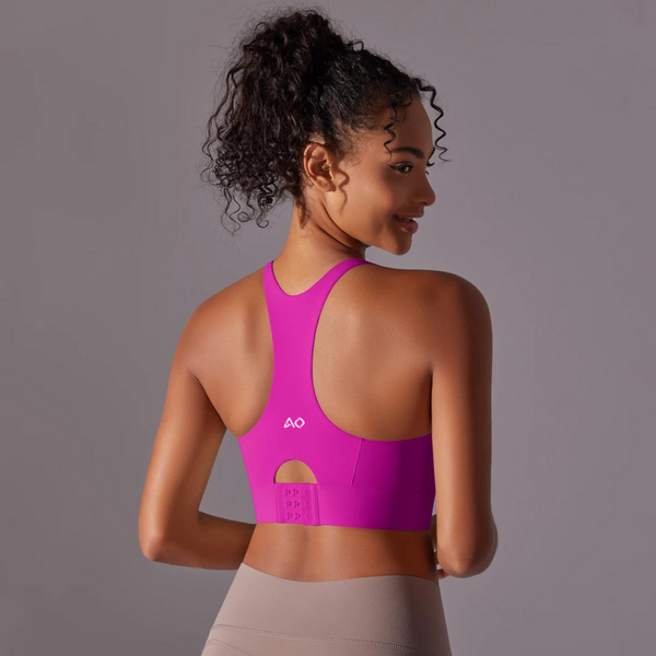 Pink Athletic Compression Bra