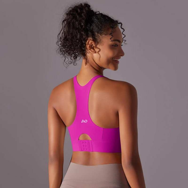 Pink Athletic Compression Bra