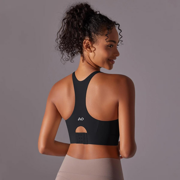 Black Athletic Compression Bra