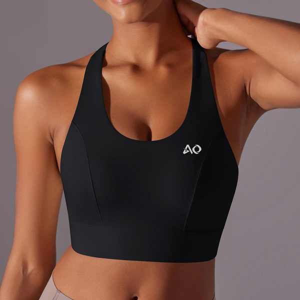 Black Athletic Compression Bra