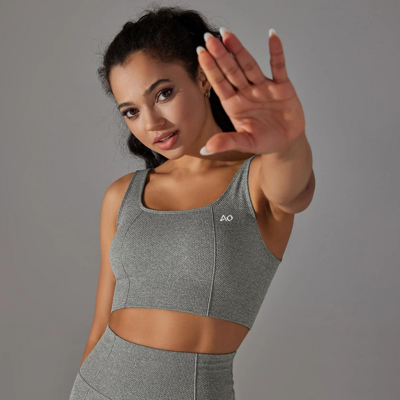 Grey Dynamic Shape 2.0 Sports Bra