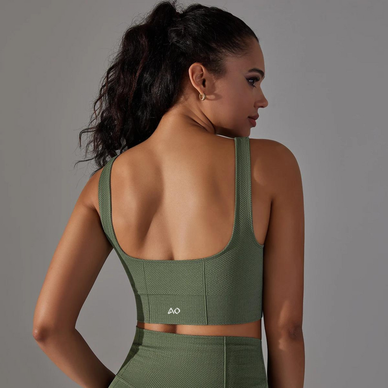 Army Green Dynamic Shape 2.0 Sports Bra