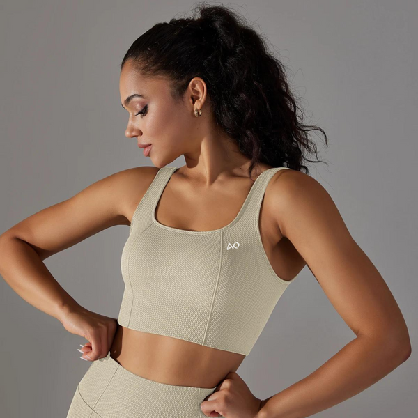 Beige Dynamic Shape 2.0 Sports Bra