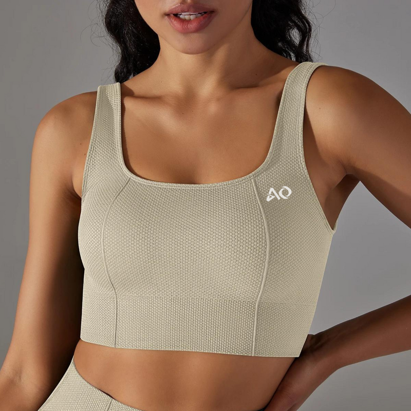 Beige Dynamic Shape 2.0 Sports Bra