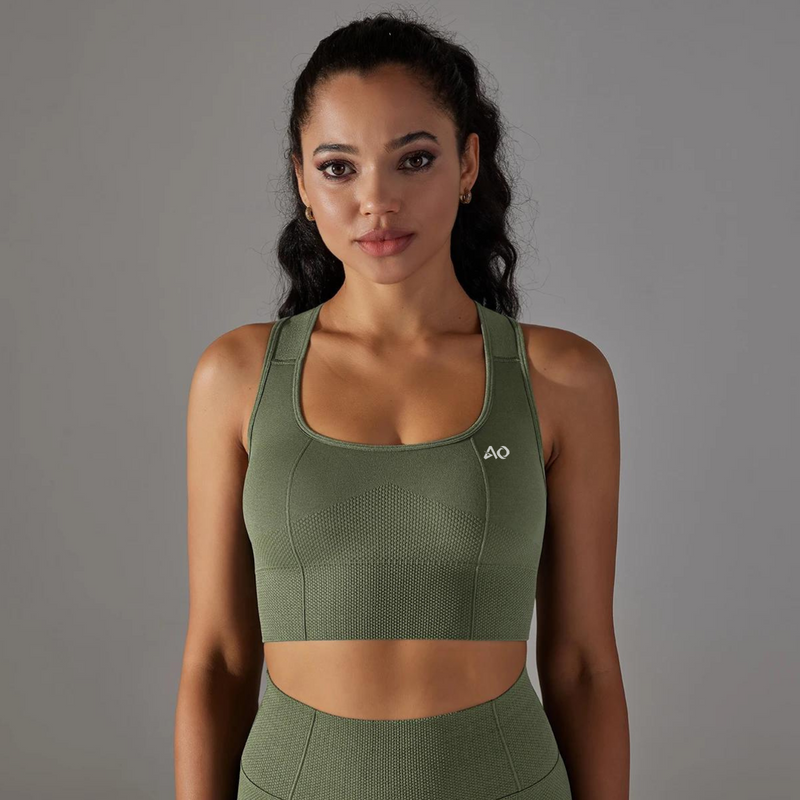 Army Green Dynamic 2.0 Sports Bra