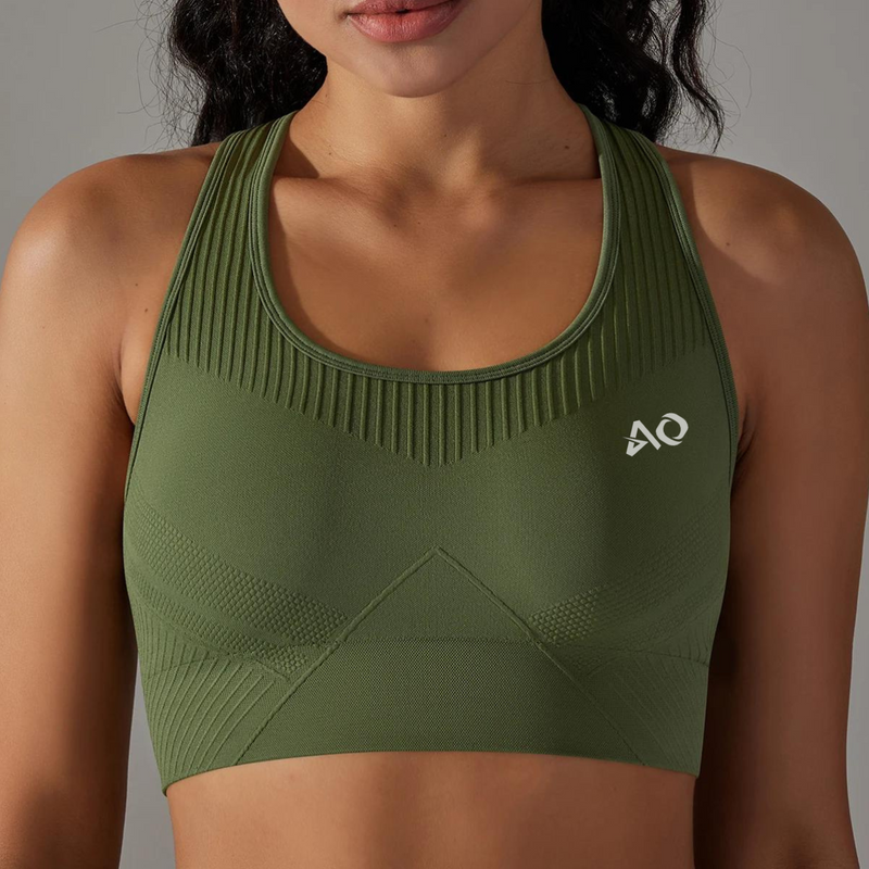 Army Green Dynamic Sports Bra