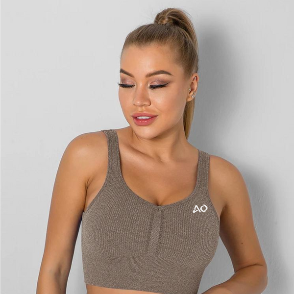 Boho Ribbed Sports Bra