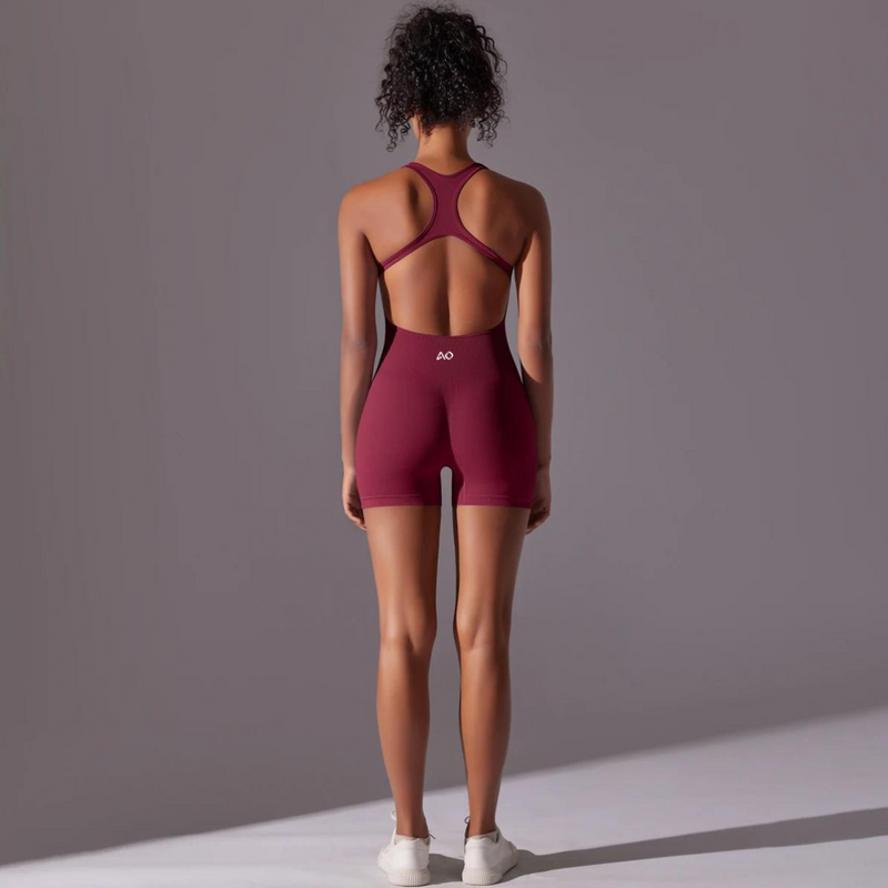 Burgundy ThriveFit Bodysuit