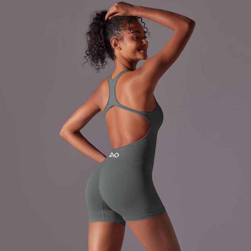 Grey ThriveFit Bodysuit