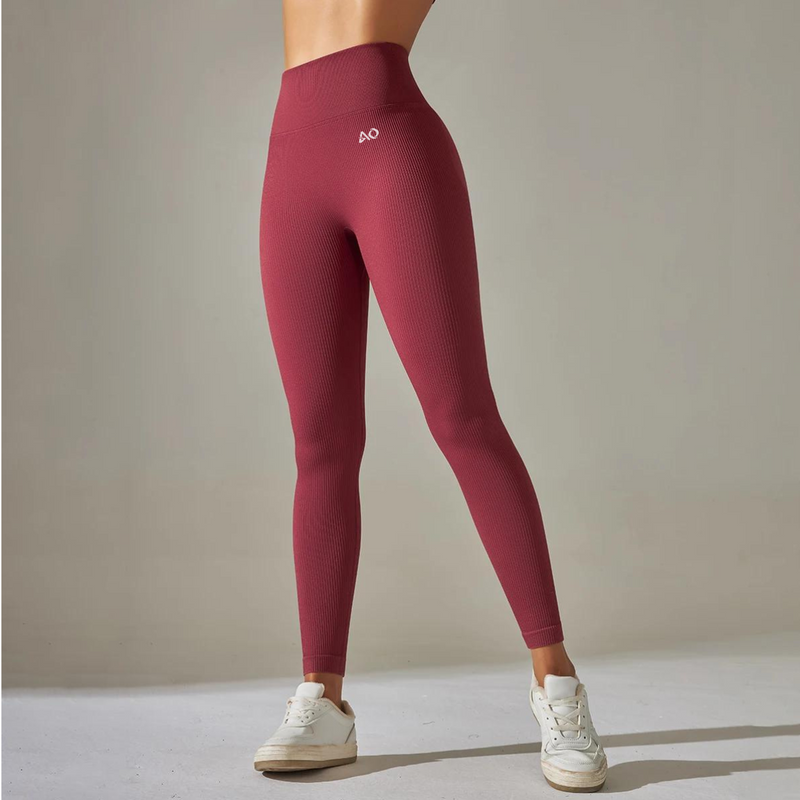 Wine Red Compression Leggings