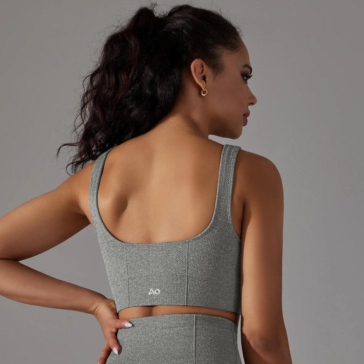 Grey Dynamic Shape 2.0 Sports Bra