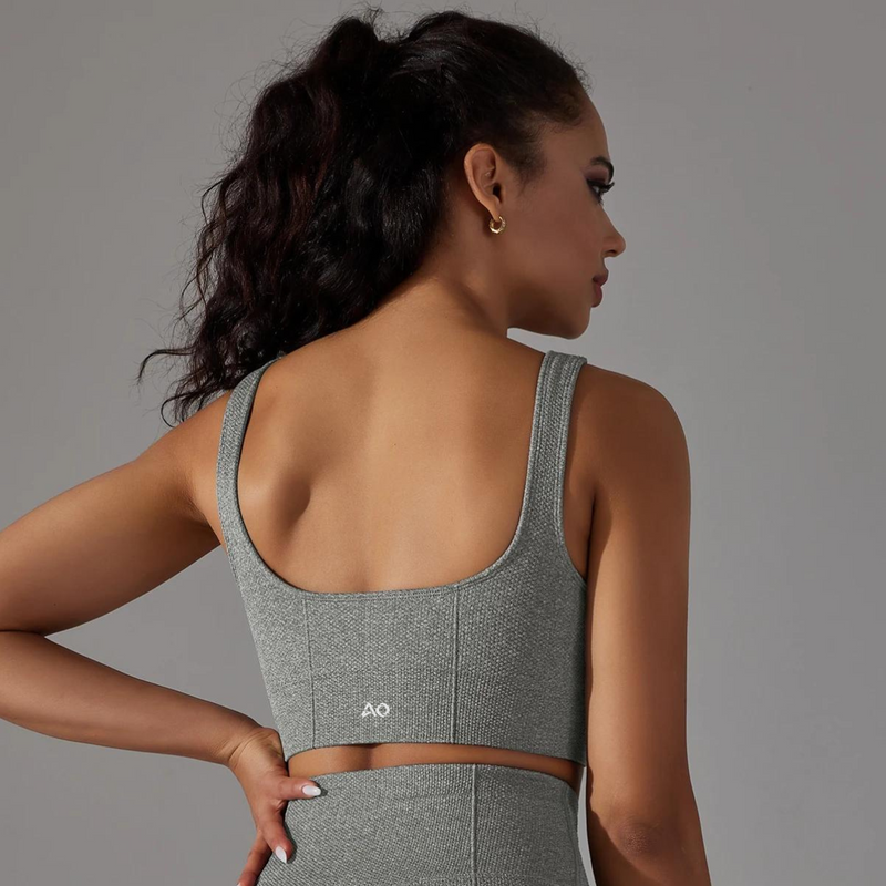 Grey Dynamic Shape 2.0 Sports Bra