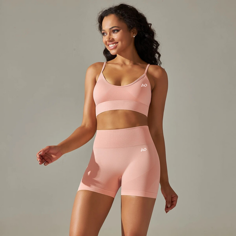 Light Pink Seamless Sports Set